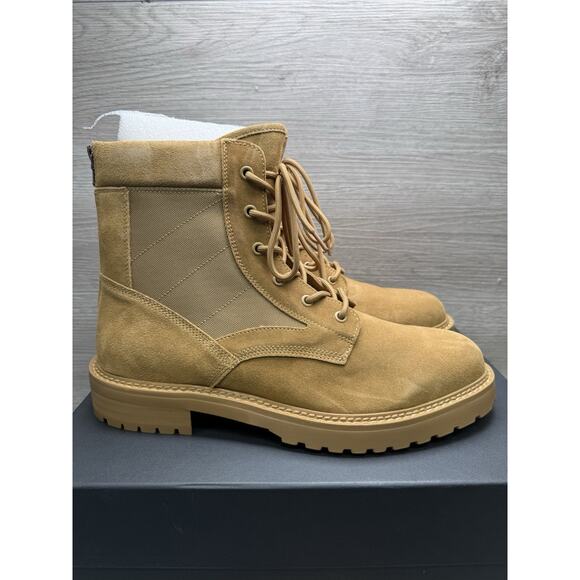 Saint Morta Legion Mens Ankle Boots Sz 11 Tan Suede Comfort Lace Up Back Zip